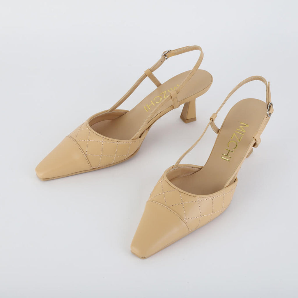 Petite Size Leather Leather Slingback by MIZCHI Pretty Small Shoes