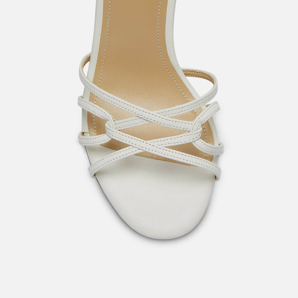 Minnie 12 Cross Strap Sandal White