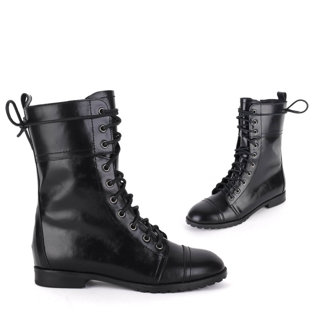 Little girl black combat boots sale