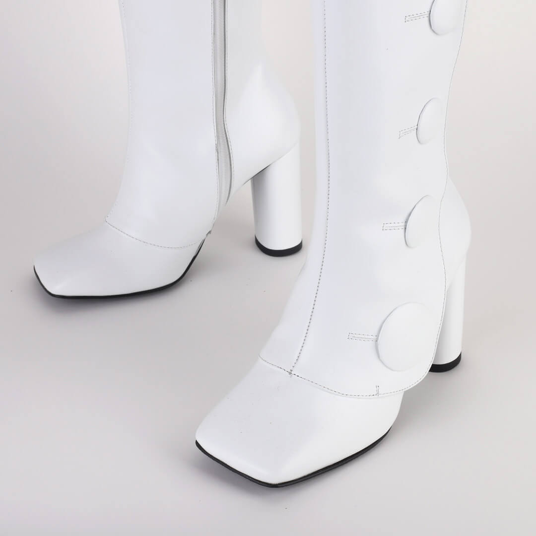 ABOTONA - button knee boot