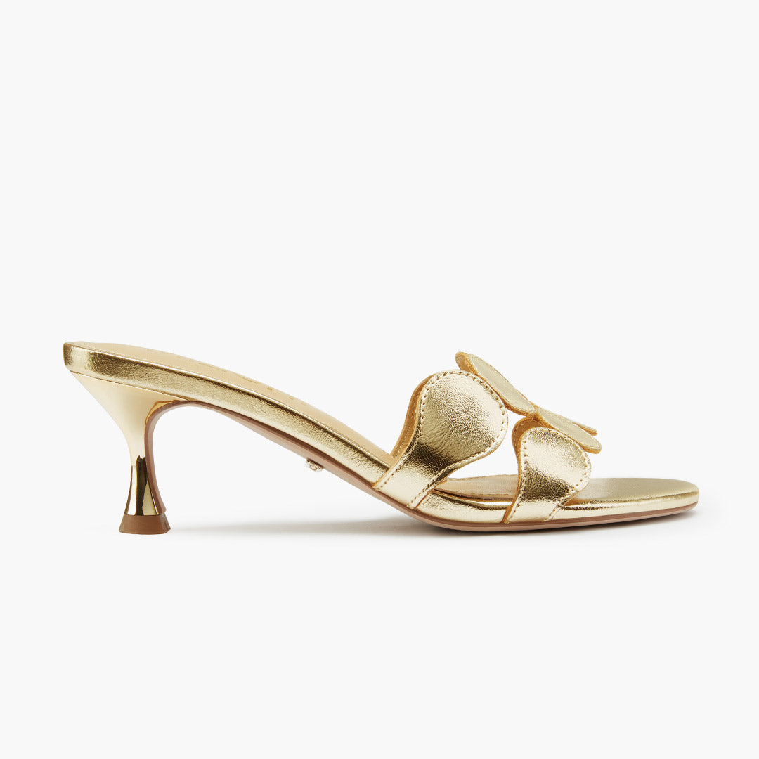 *ALLEGRA GOLD  - leather mule