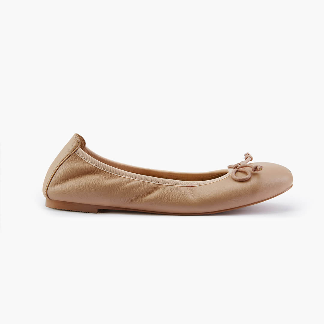 *ANAIS - beige soft leather ballet pump