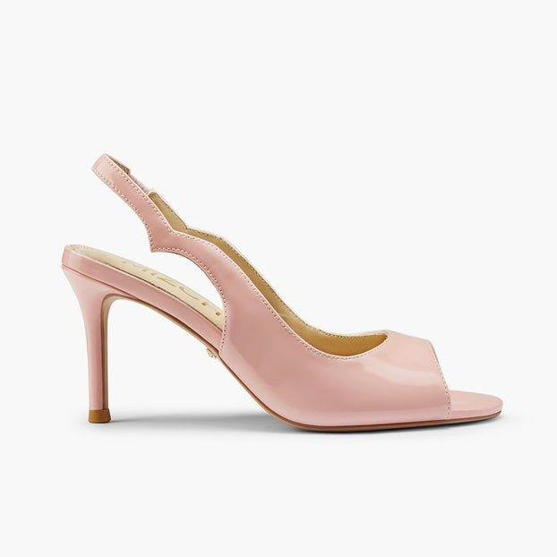 *ANGELIKA PINK PATENT - open toe slingback