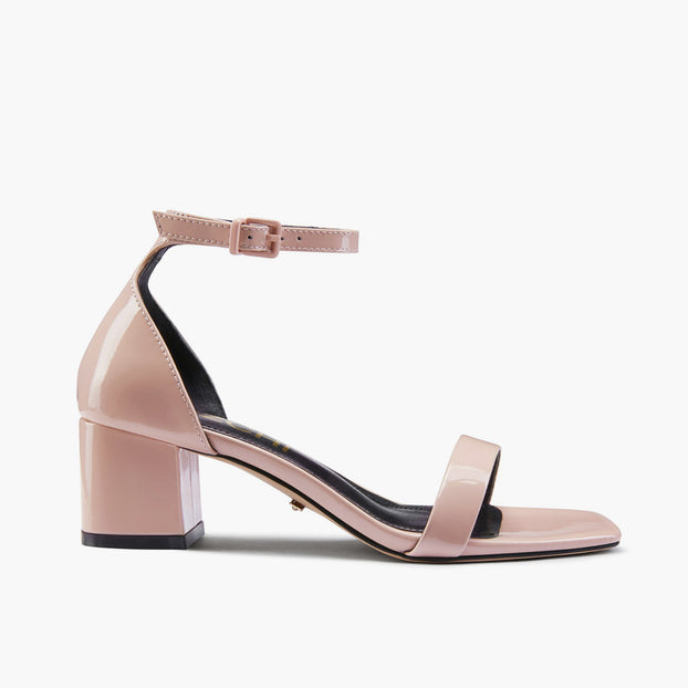 Antonella Beige - Patent Leather Sandals