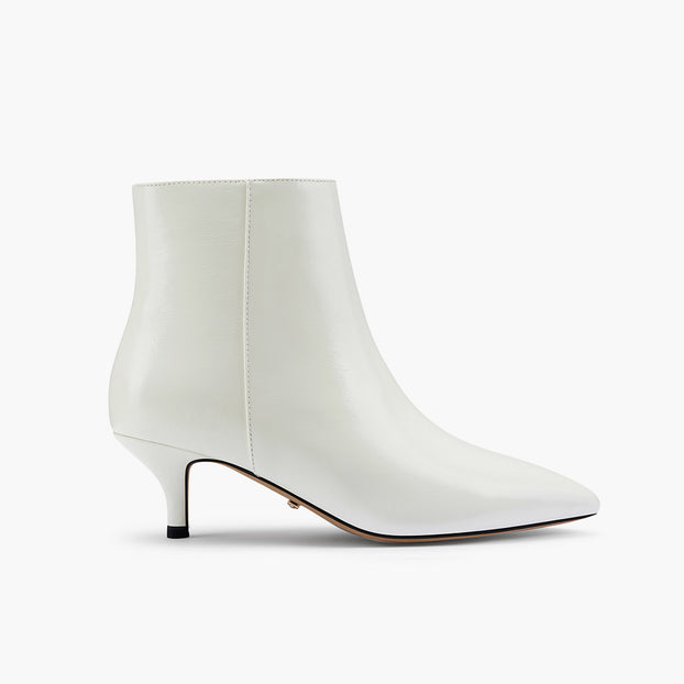 BRANDA 50 - white leather ankle boots