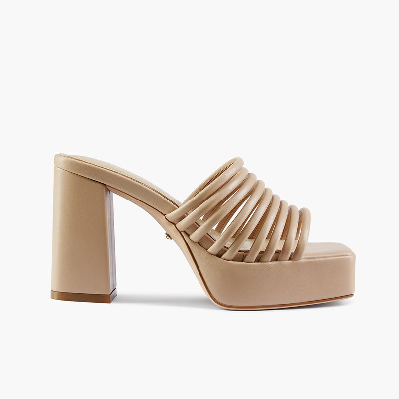 *Stella Beige - Platform Mules - MIZCHI Pretty Small Shoes