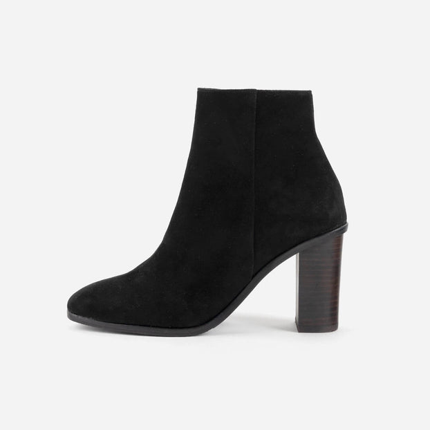 CHANNI - chunky heel suede ankle boots