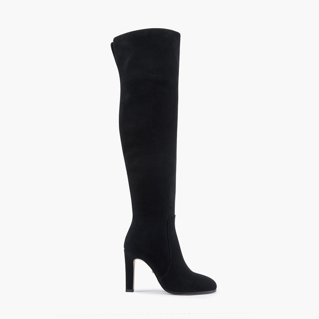 *DORIAN - black suede over knee boots