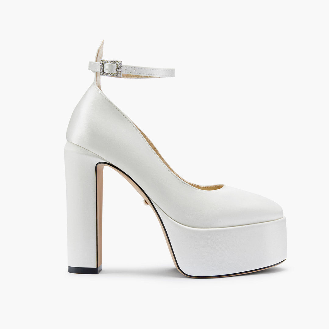 FABB - ivory satin high platform