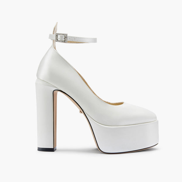 FABB - ivory satin high platform