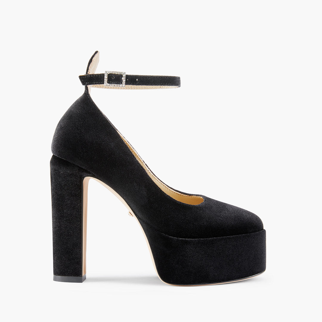 FABB - black patent high platform