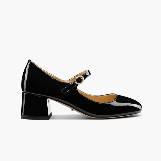 GAYLE 45 - black patent MJ pump