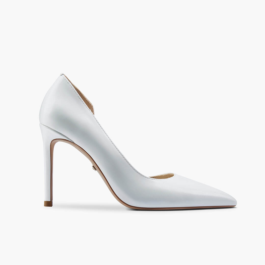 *LALITA WHITE  - d'orsay cut heels