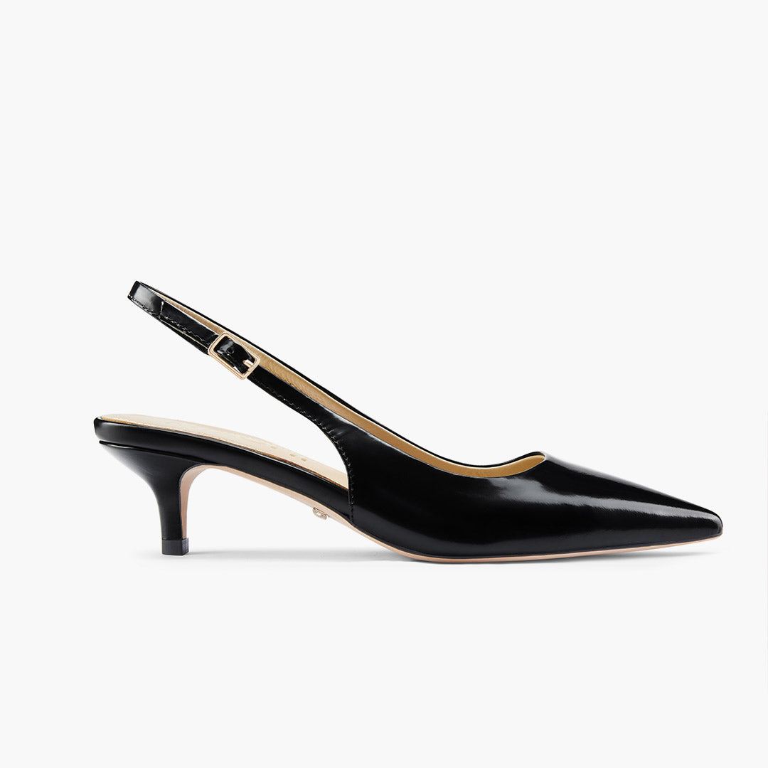 *Lena 45 - black leather slingback