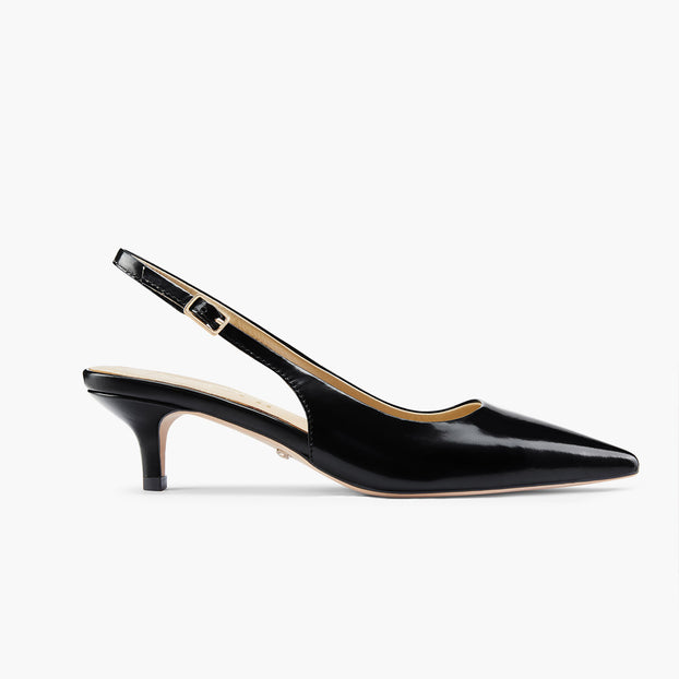 *Lena 45 - black leather slingback