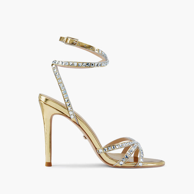 *MADDY GOLD  - diamond decor heels