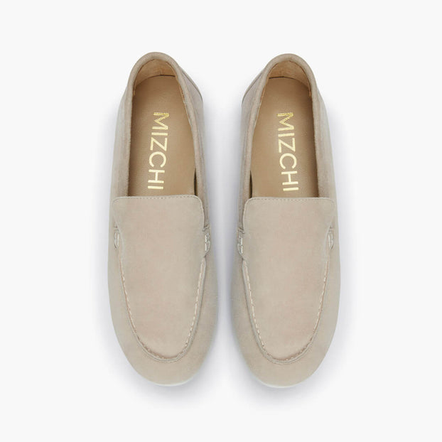 *MANON - beige suede loafers