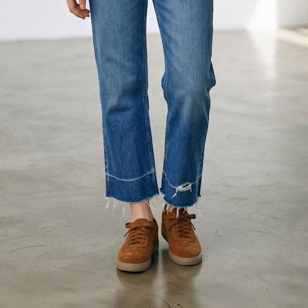 Morena - Brown Leather Sneakers