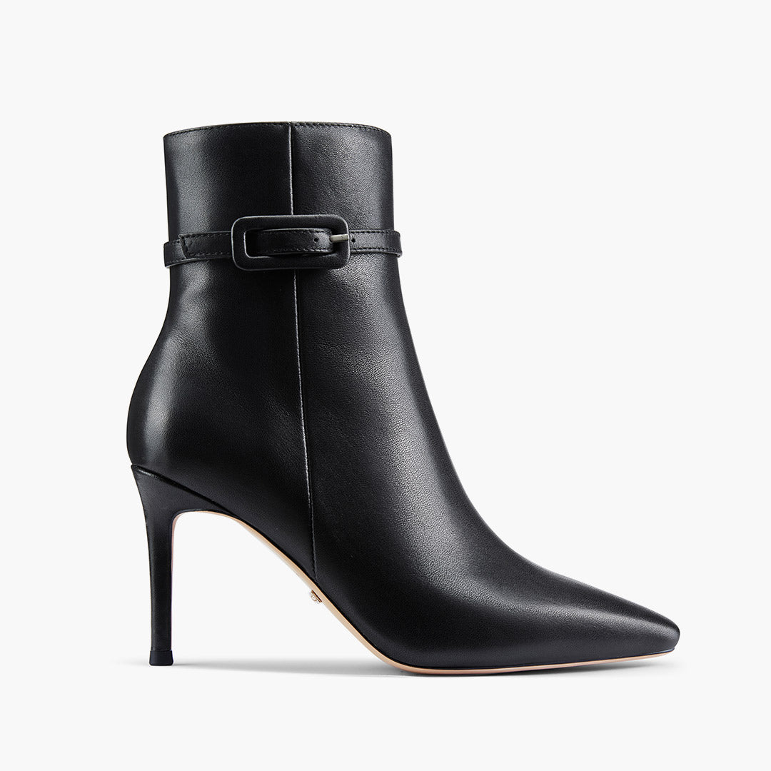 Na-Netta Black - Leather Ankle Boots