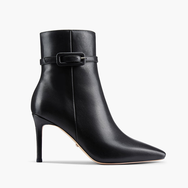Na-Netta Black - Leather Ankle Boots