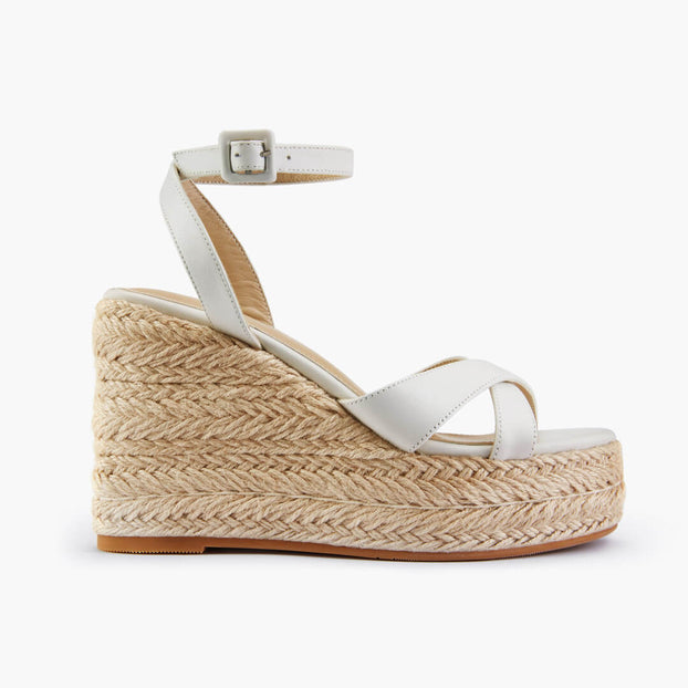 Espadrille Sandals Size Espadrilles *SANLY White X-strap