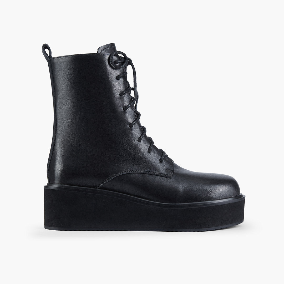 *TERRY - lace up flatform boot