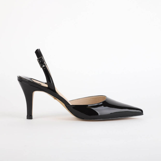 *UK size 1 - TESORO -beige patent, 7cm heels