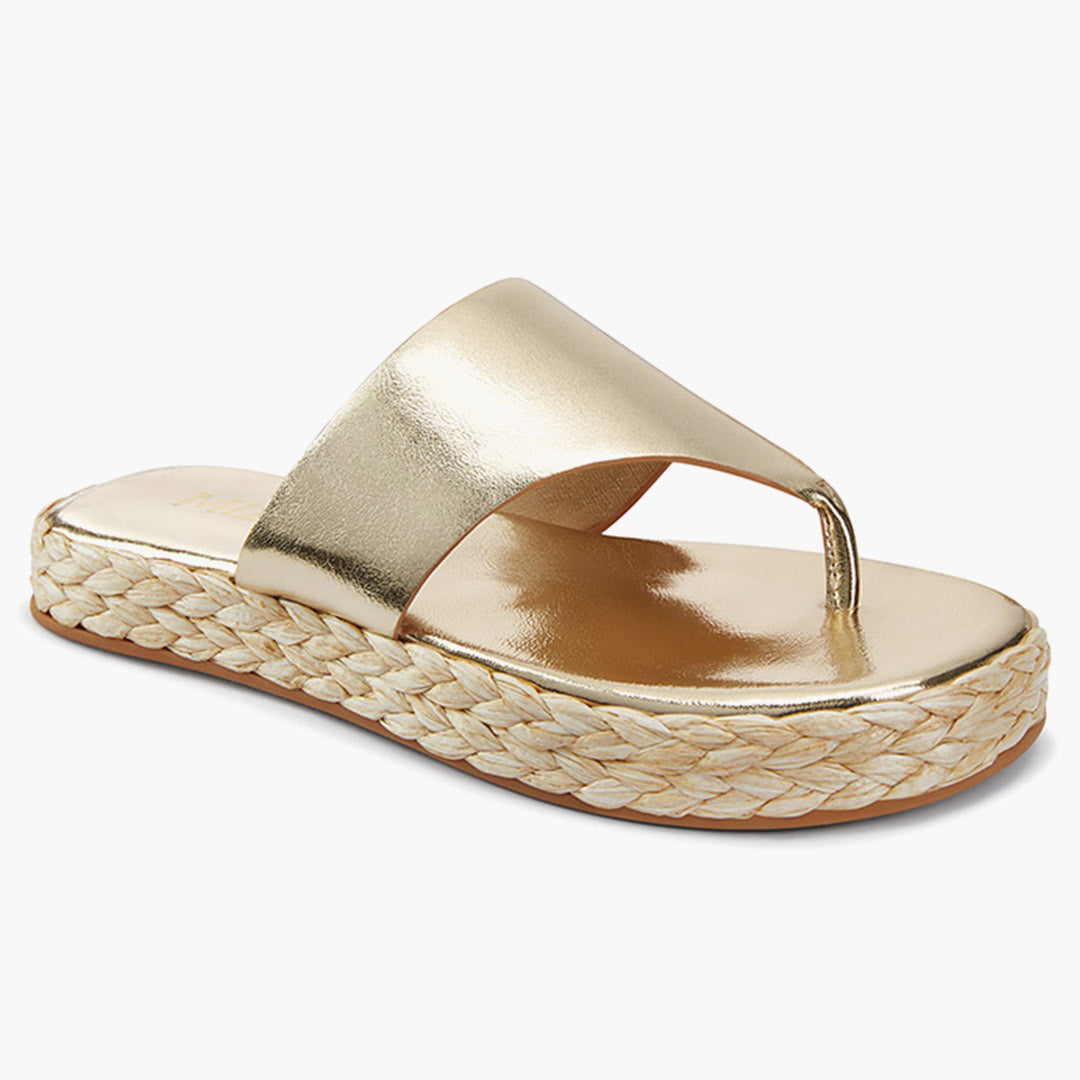 Cosmo Gold -flatform espadrille sandals