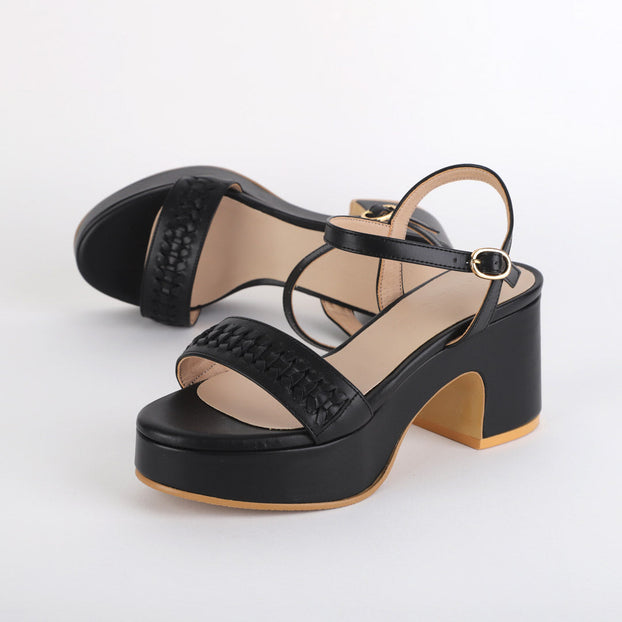 *UK 2 - DANTE - black, 7/3cm heel