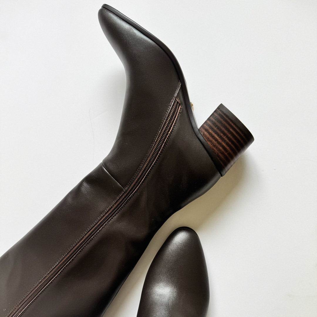 Lucca 50 Brown - Leather Knee Boots