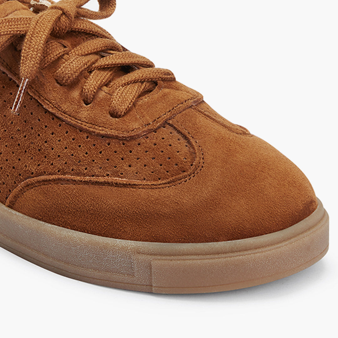 Morena - Brown Leather Sneakers
