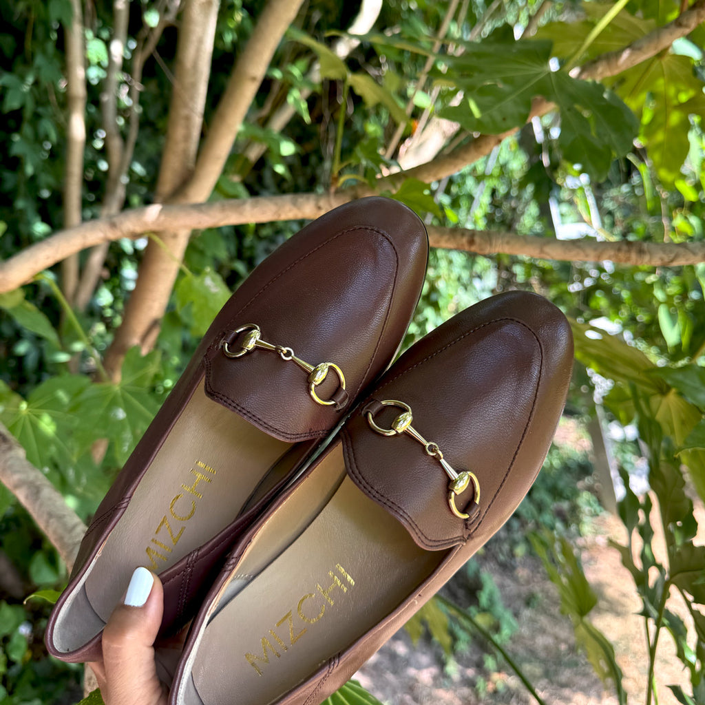 Petite Size Brown Leather Strappy Sandals by MIZCHI Pretty Small Shoes