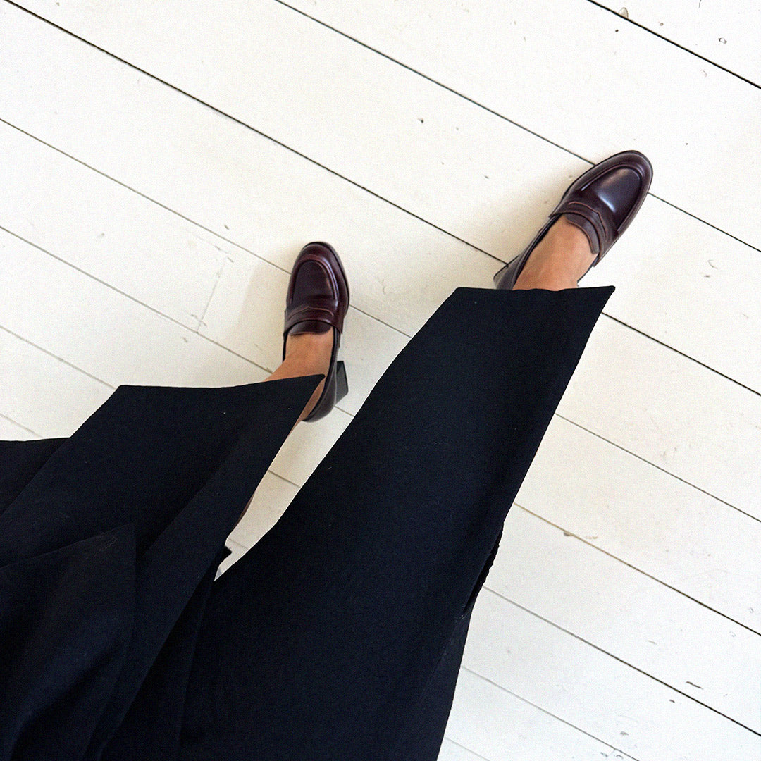 *SHARE BROWN - platform heel brogue