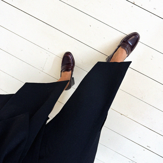 *SHARE BROWN - platform heel brogue