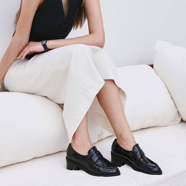 *UK size 2.5 - SHARE - black, 6cm heels