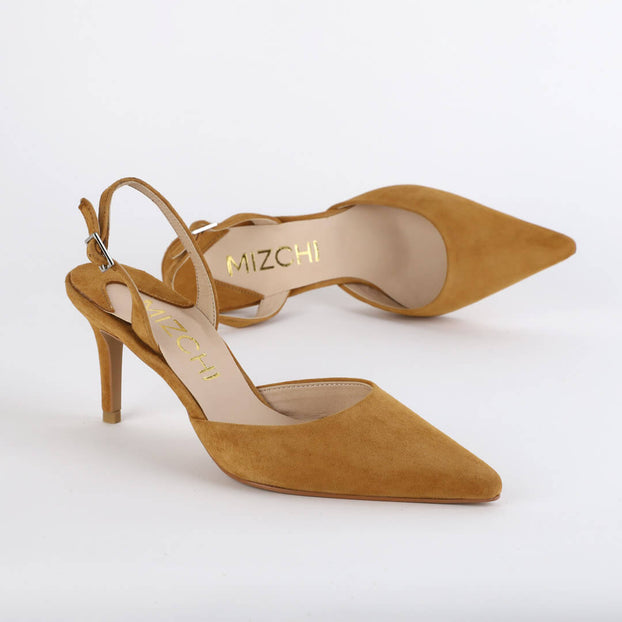 *UK size 2.5 - TESORO - navy suede, 7cm heel