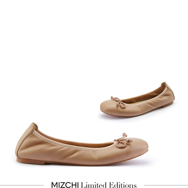 *ANAIS - beige soft leather ballet pump