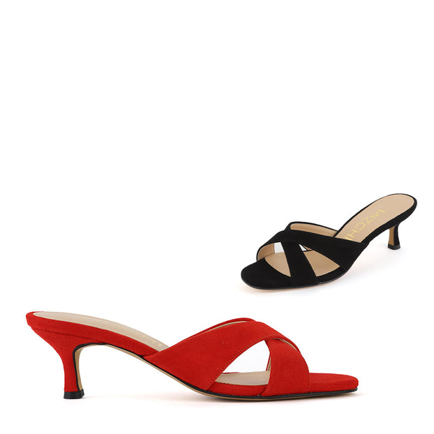 *UK size 2.5 - Anneka  - black suede, 5cm heels