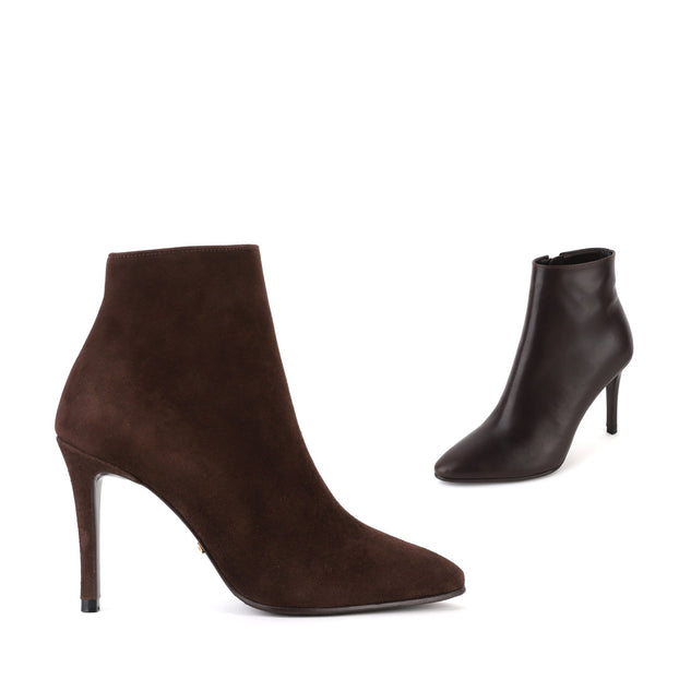 Petite Size Chocolate Brown High Ankle Boots EU 32
