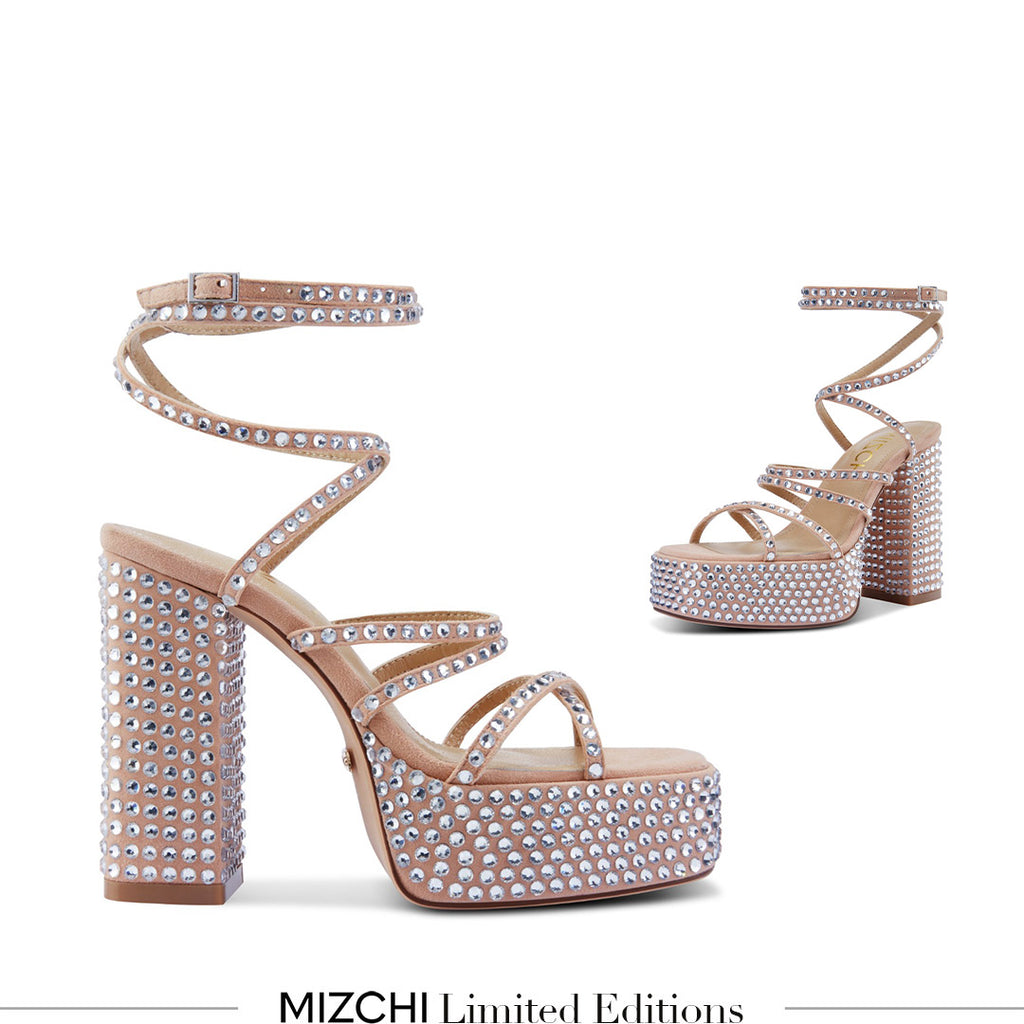 Petite Size Crystal Embellished Platform by MIZCHI Pretty Small Shoes