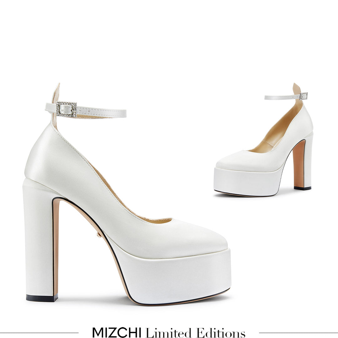 FABB - ivory satin high platform