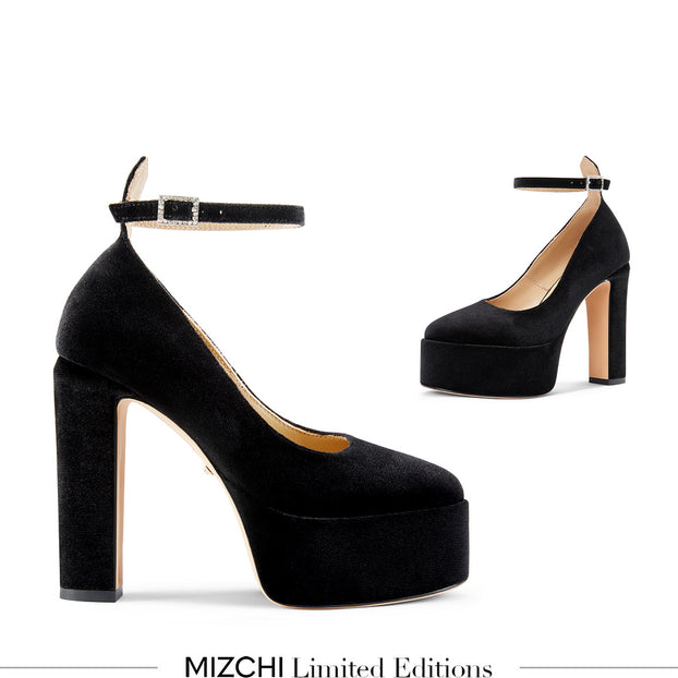 FABB - black patent high platform