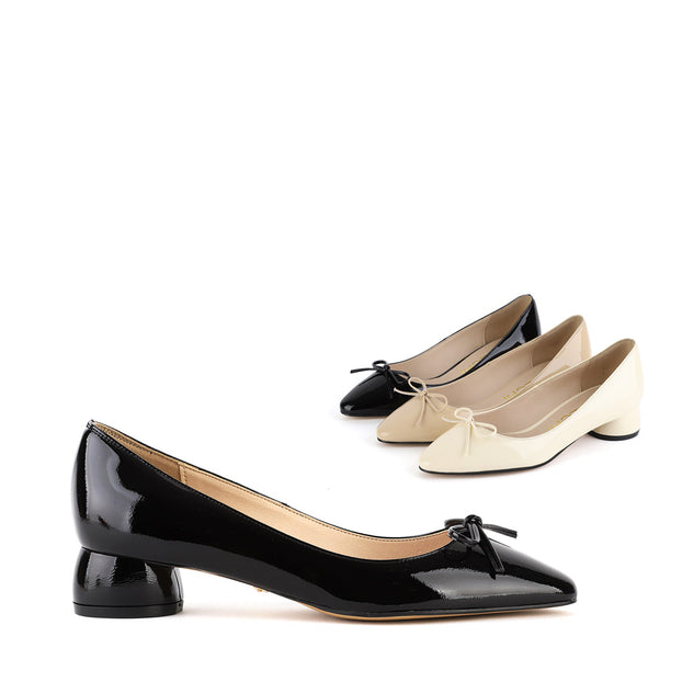 NEW HENRIETTA - patent chunky heel ballerina