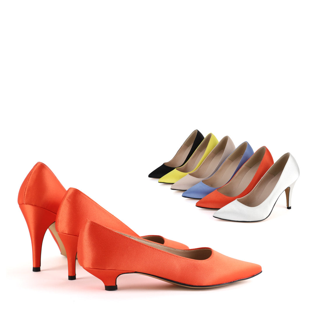 Petite Size Classic Satin Pumps. UK 13