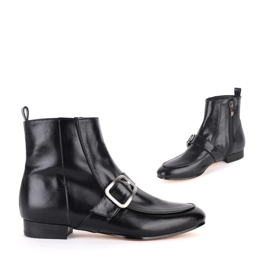 UK 13 Petite Black Ankle Boots