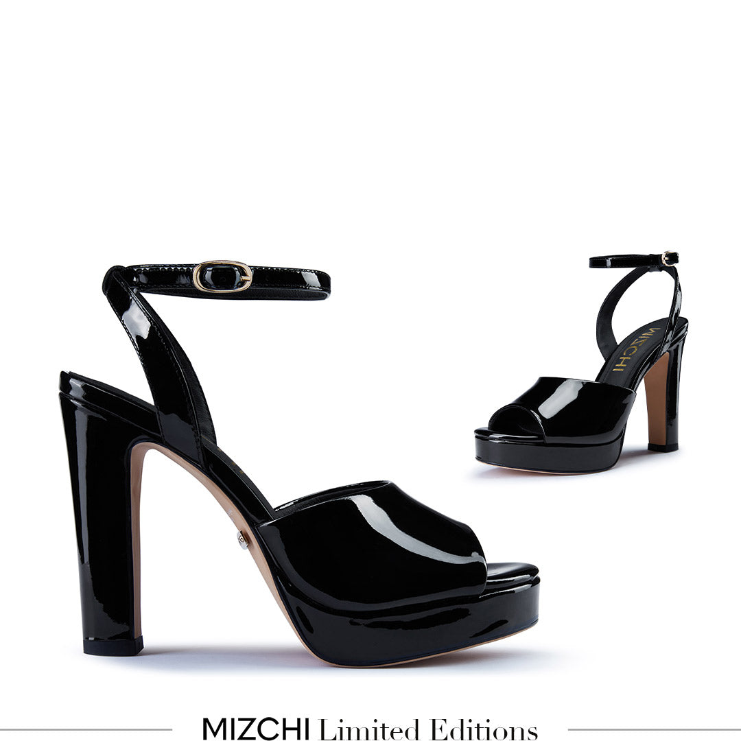 NOMES 11 - black patent platform