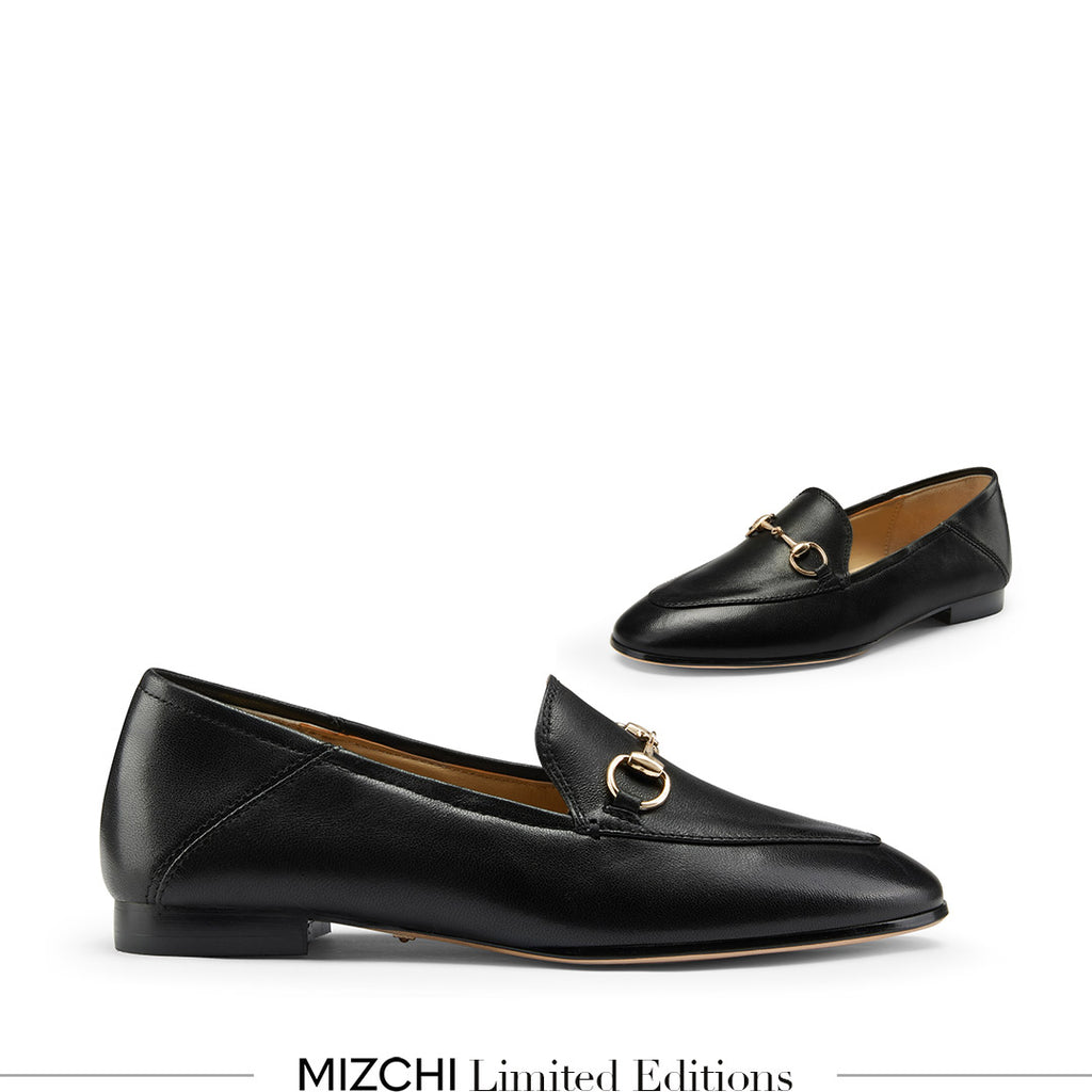 Petite Size Black Leather Strappy Sandals by MIZCHI Pretty Small Shoes