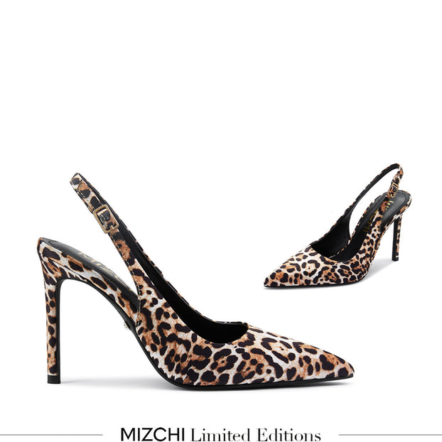 Lena 90 Leopard - Slingback Pumps