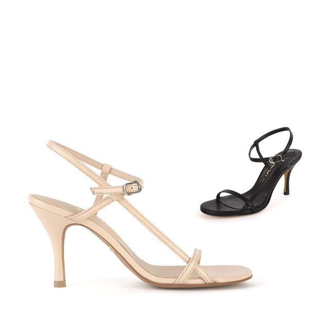 *UK size 2- TRIPOLI - light beige, 8cm heels