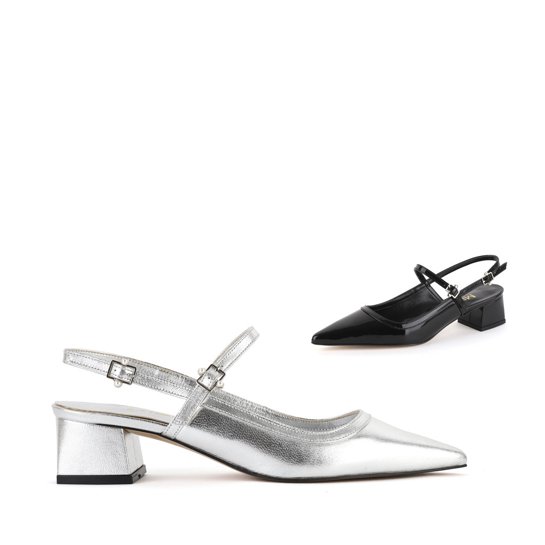 *UK size 13 - YISAA - black, 4cm heels